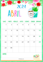 Calendario Abril 2024 - Imágenes