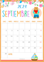 Calendario Septiembre 2024 - Imágenes