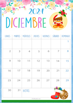 Calendario Diciembre 2024 - Imágenes
