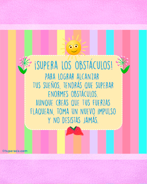 Tarjeta: Supera los obstáculos