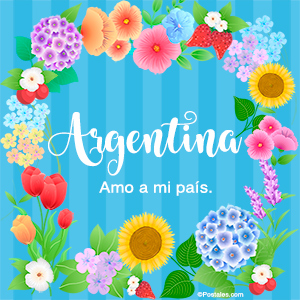 Tarjeta - Argentina, amo a mi país