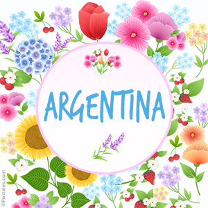 Tarjeta - Postal de Argentina con flores