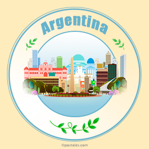 Postal de Argentina circular