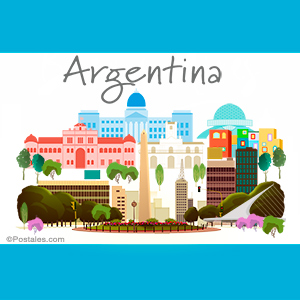 Argentina con los colores de la bandera