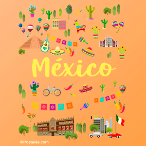 México - Imagen con fondo colorido