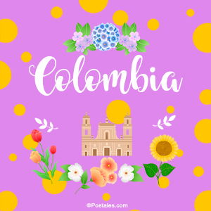 Postal de Colombia festiva