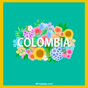 Colombia, postal del país con flores