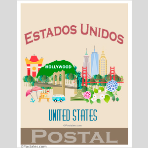 Postal de Estados Unidos vintage