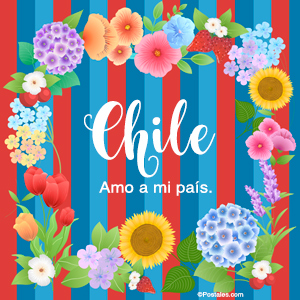 Tarjeta - Chile, amo a mi país