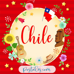 Tarjeta - Postal de Chile con diseño especial