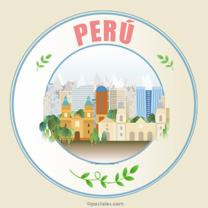 Postal de Perú circular
