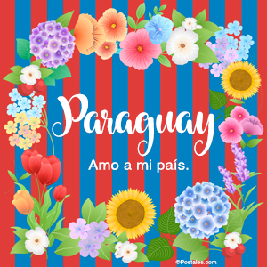 Tarjeta - Paraguay, amo a mi país