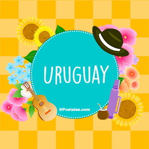 Postal de Uruguay con ilustraciones