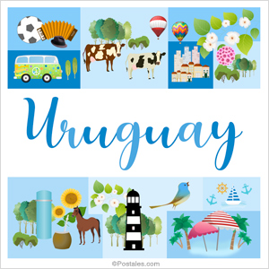 Postal de Uruguay con imágenes