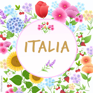 Imagen de Italia con flores