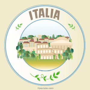 Postal de Italia circular