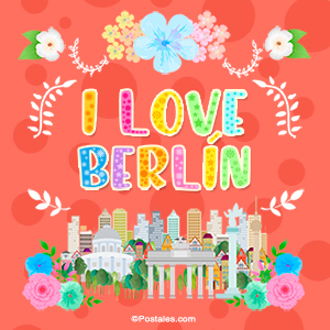 Tarjeta - Postal: I love Berlín