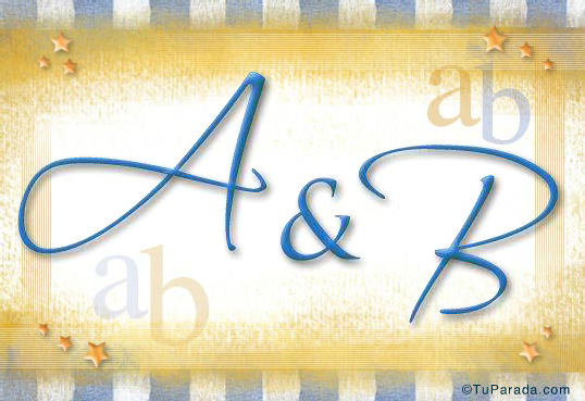 Tarjeta de iniciales A - B
