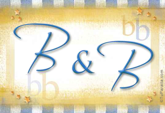 Tarjeta de iniciales B - B