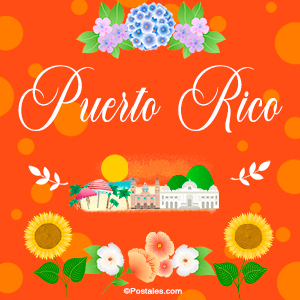 Postal de Puerto Rico festiva