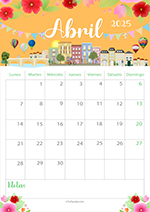 Calendario Abril 2025