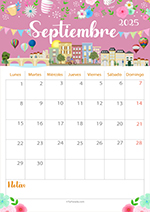 Calendario Septiembre 2025