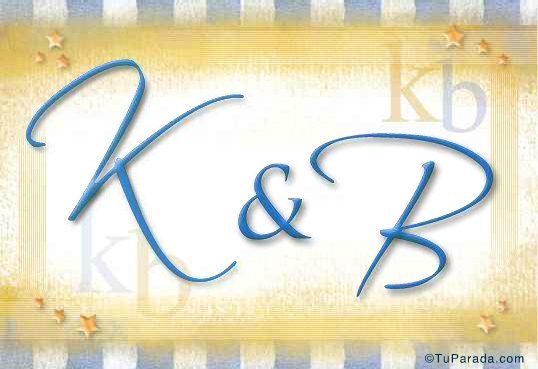 Tarjeta - Tarjeta de iniciales K - B