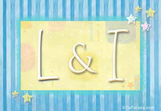 Tarjeta de iniciales L - I