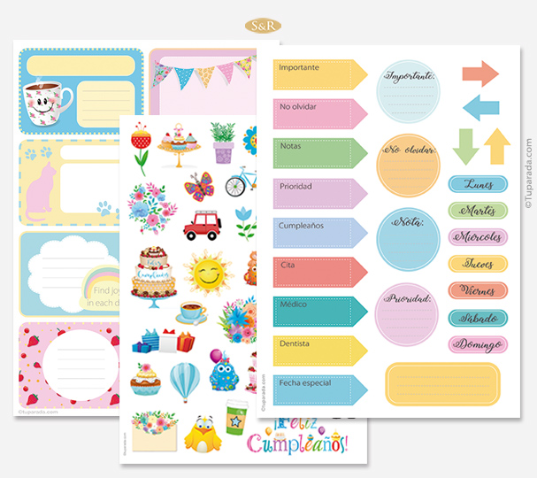 Etiquetas señalizadoras y stickers para Bullet Journal
