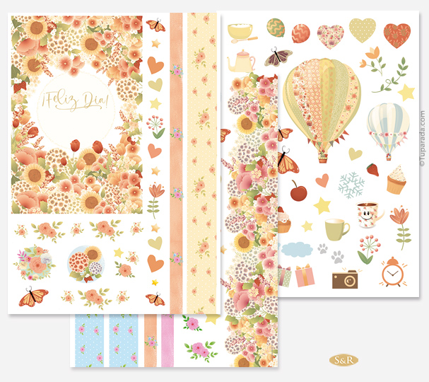 Set Vintage Guardas para Scrapbook A4 o A5