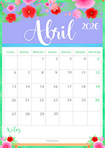 Calendario Abril 2026