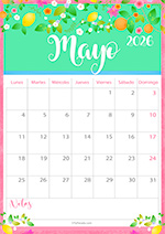 Calendario Mayo 2026