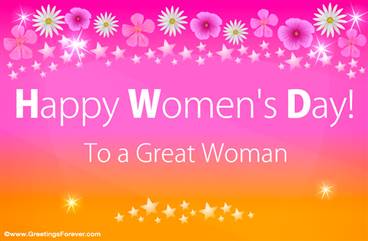 Women's day greeting card