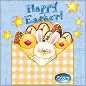Happy Easter animated envelope