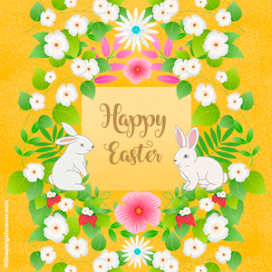 Colourful Artistic Happy Easter Charity eCard  Send a Charity Card :  Birthday, Anniversary, Thank You, Farewell Cards & Video eCards