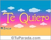 Te quiero con nubes y colores