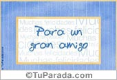 Tarjeta para un gran amigo