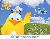 Tarjeta de Hola