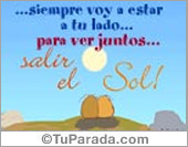 Ver juntos salir el sol.