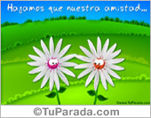 Tarjeta de amistad con flores