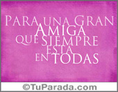 Para una gran amiga en rosa