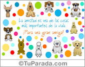 Tarjeta: La amistad es...