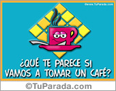 Tarjeta ¿Vamos a tomar un café?