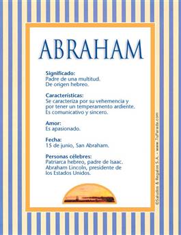 Nombre Abraham