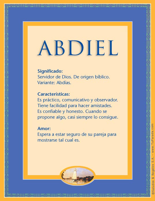 Significado Nombre Abdiel
