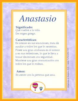 Significado del nombre Anastasio