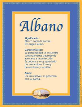 Significado del nombre Albano