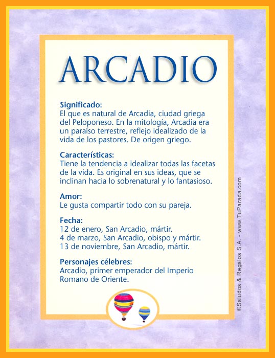 Arcadio A, tarjetas