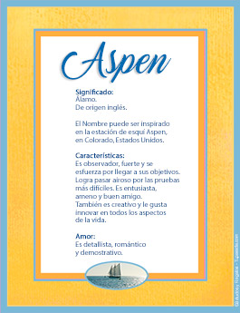 Significado del nombre Aspen
