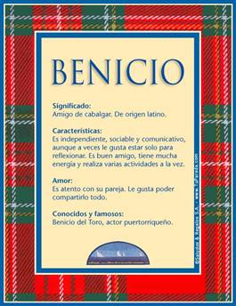 Nombre Benicio